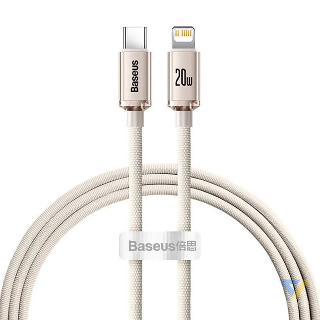 Kabel USB C do iP Baseus Crystal Shine 20W 1.2m (różowy) USB C to Lightning
