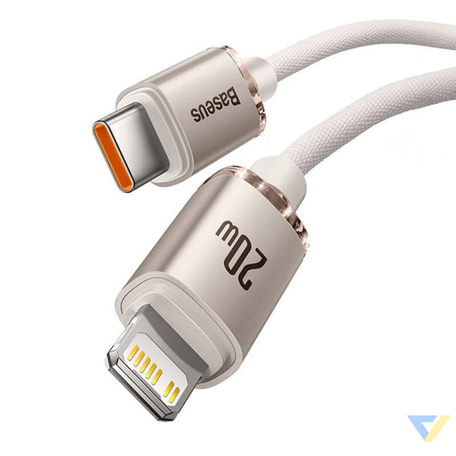 Kabel USB C do iP Baseus Crystal Shine 20W 1.2m (różowy) USB C to Lightning