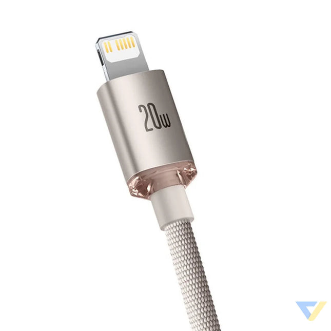 Kabel USB C do iP Baseus Crystal Shine 20W 1.2m (różowy) USB C to Lightning