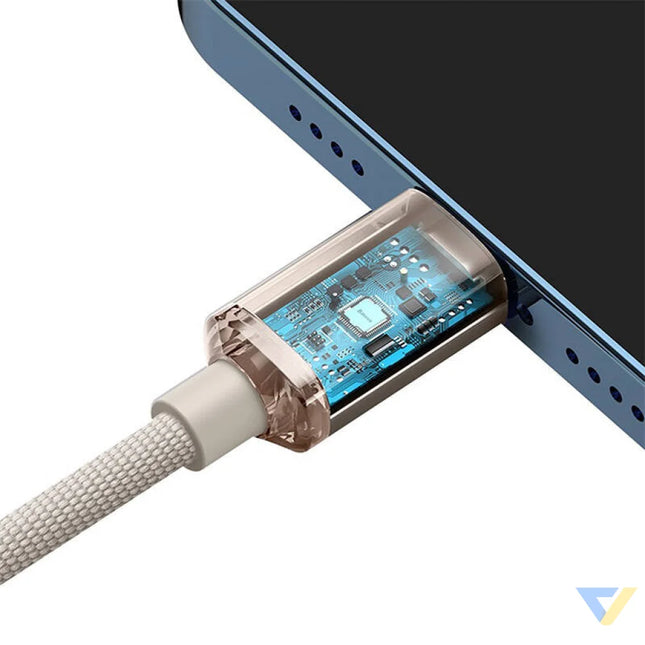 Kabel USB C do iP Baseus Crystal Shine 20W 1.2m (różowy) USB C to Lightning