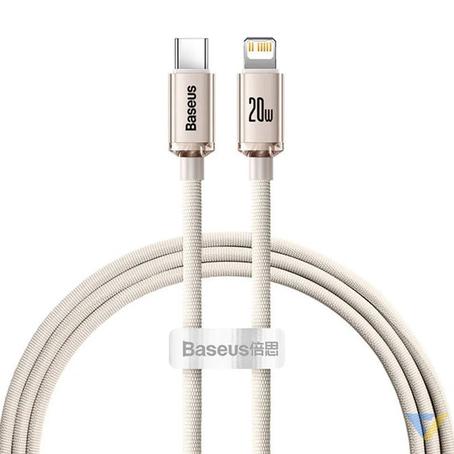 Kabel USB C do iP Baseus Crystal Shine 20W 1.2m (różowy) USB C to Lightning