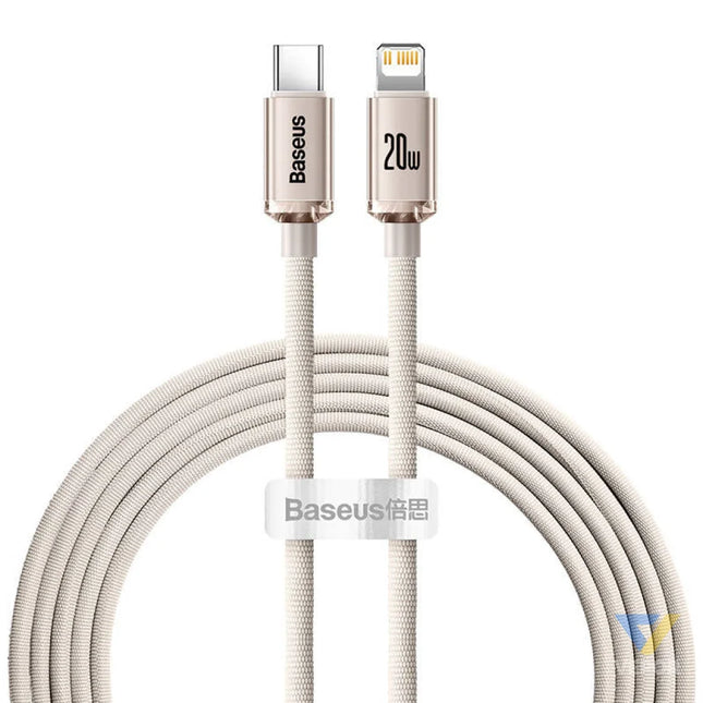 Kabel USB C do iP Baseus Crystal Shine 20W 2m (różowy) USB C to Lightning
