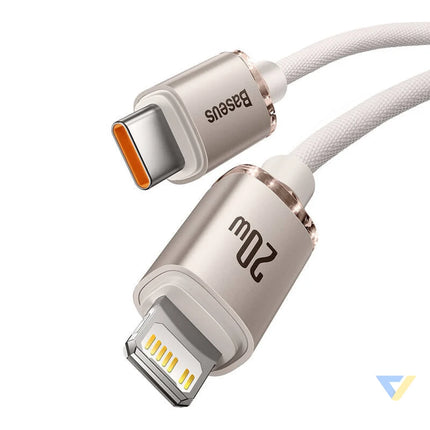 Kabel USB C do iP Baseus Crystal Shine 20W 2m (różowy) USB C to Lightning