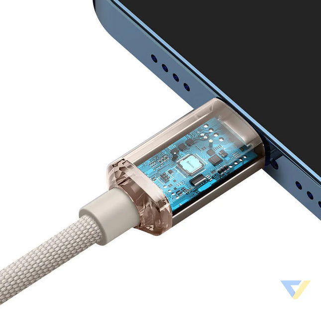 Kabel USB C do iP Baseus Crystal Shine 20W 2m (różowy) USB C to Lightning