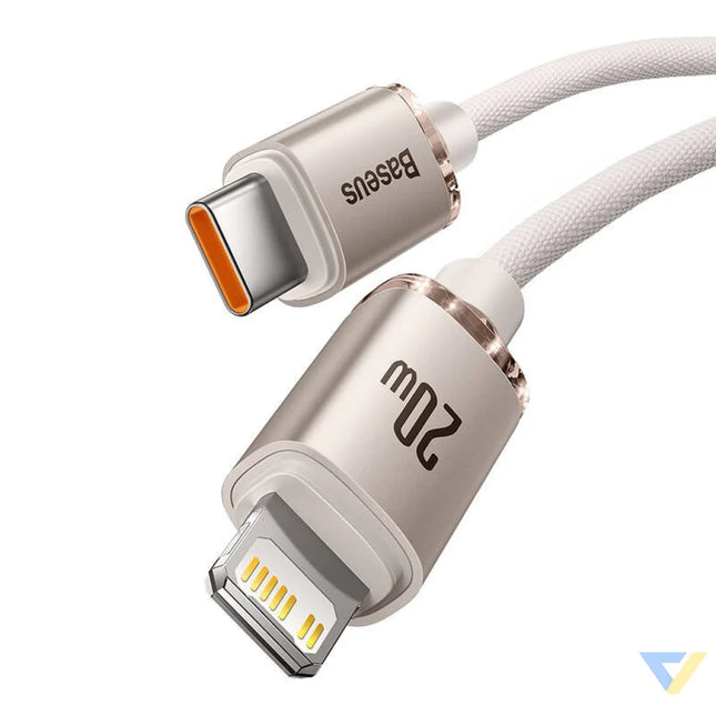 Kabel USB C do iP Baseus Crystal Shine 20W 2m (różowy) USB C to Lightning