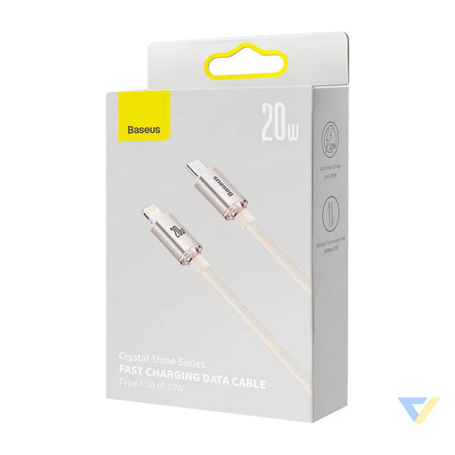 Kabel USB C do iP Baseus Crystal Shine 20W 2m (różowy) USB C to Lightning
