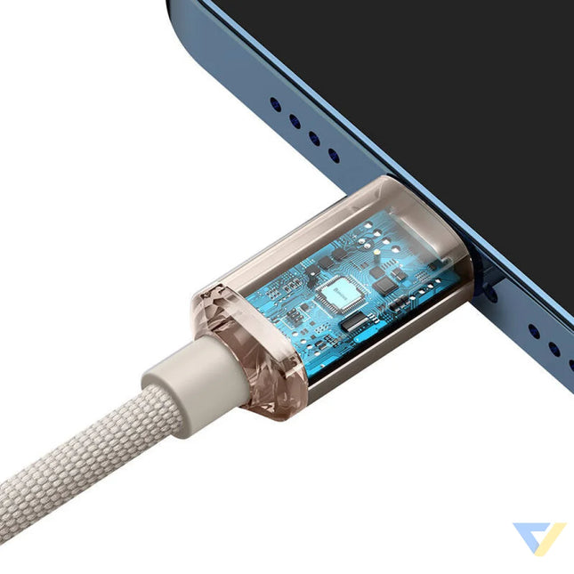 Kabel USB C do iP Baseus Crystal Shine 20W 2m (różowy) USB C to Lightning