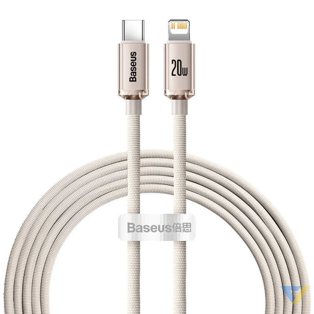 Kabel USB C do iP Baseus Crystal Shine 20W 2m (różowy) USB C to Lightning