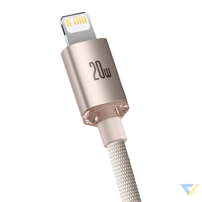 Kabel USB C do iP Baseus Crystal Shine 20W 2m (różowy) USB C to Lightning