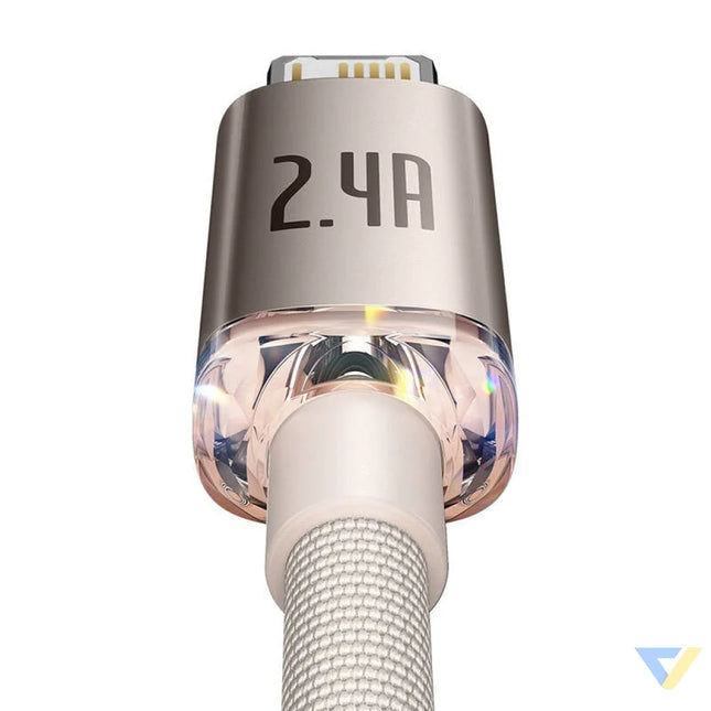 Kabel USB do iP Baseus Crystal Shine 2.4A 1.2m (różowy) USB to Lightning