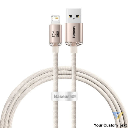 Kabel USB do iP Baseus Crystal Shine 2.4A 1.2m (różowy) USB to Lightning