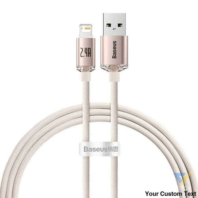 Kabel USB do iP Baseus Crystal Shine 2.4A 1.2m (różowy) USB to Lightning