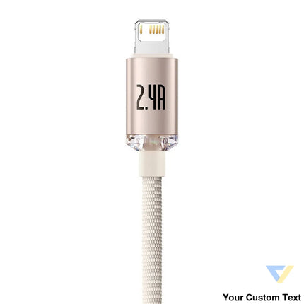 Kabel USB do iP Baseus Crystal Shine 2.4A 1.2m (różowy) USB to Lightning