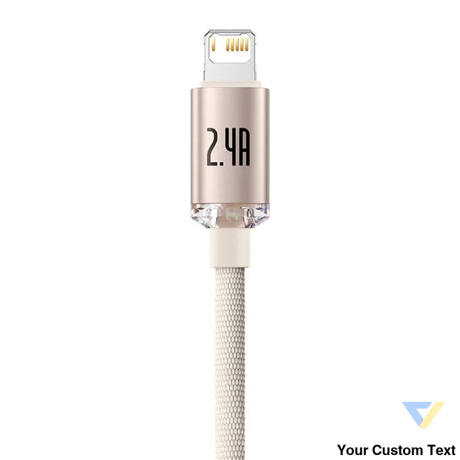 Kabel USB do iP Baseus Crystal Shine 2.4A 1.2m (różowy) USB to Lightning