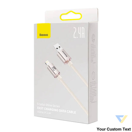 Kabel USB do iP Baseus Crystal Shine 2.4A 1.2m (różowy) USB to Lightning