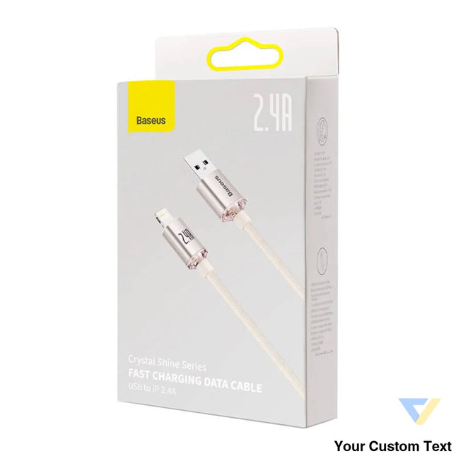 Kabel USB do iP Baseus Crystal Shine 2.4A 1.2m (różowy) USB to Lightning