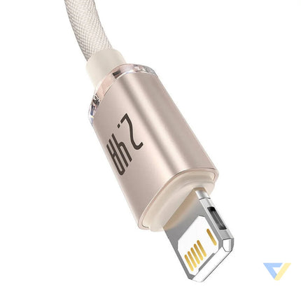 Kabel USB do iP Baseus Crystal Shine 2.4A 1.2m (różowy) USB to Lightning