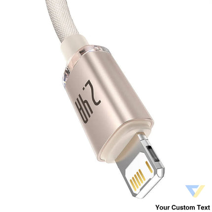 Kabel USB do iP Baseus Crystal Shine 2.4A 1.2m (różowy) USB to Lightning