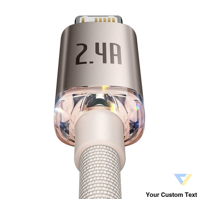Kabel USB do iP Baseus Crystal Shine 2.4A 1.2m (różowy) USB to Lightning