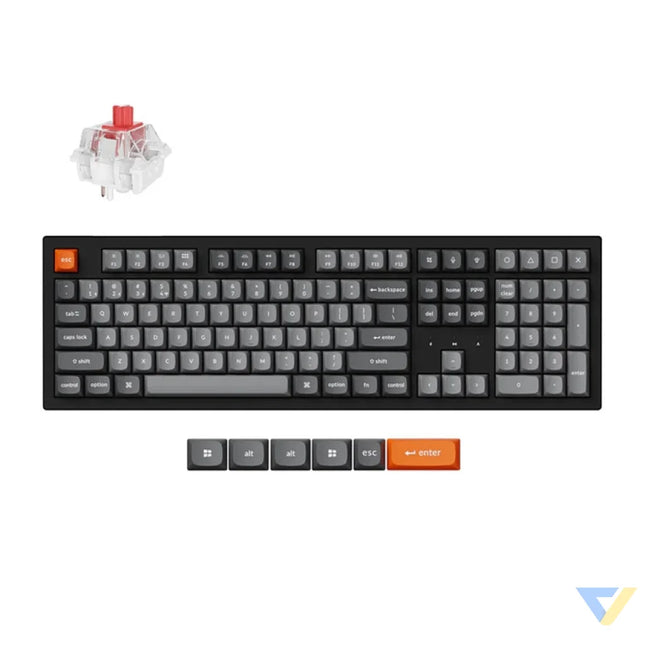 Keychron K10 Max RGB Red Switch Wireless Keyboard (Black) [K10M B1]. Wireless