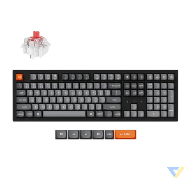 Keychron K10 Max RGB Red Switch Wireless Keyboard (Black) [K10M B1]. Wireless