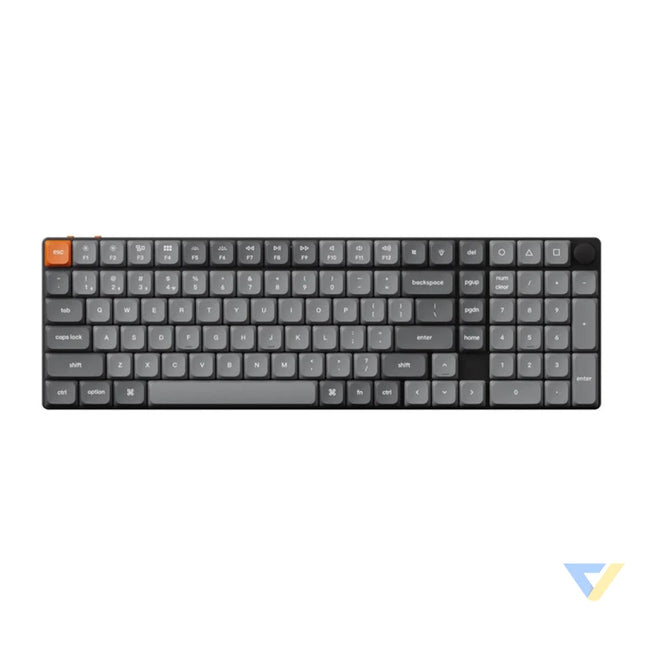 Keychron K17 Max RGB Brown Switch Wireless Low Profile Keyboard (Black) [K17M H3]. Wireless