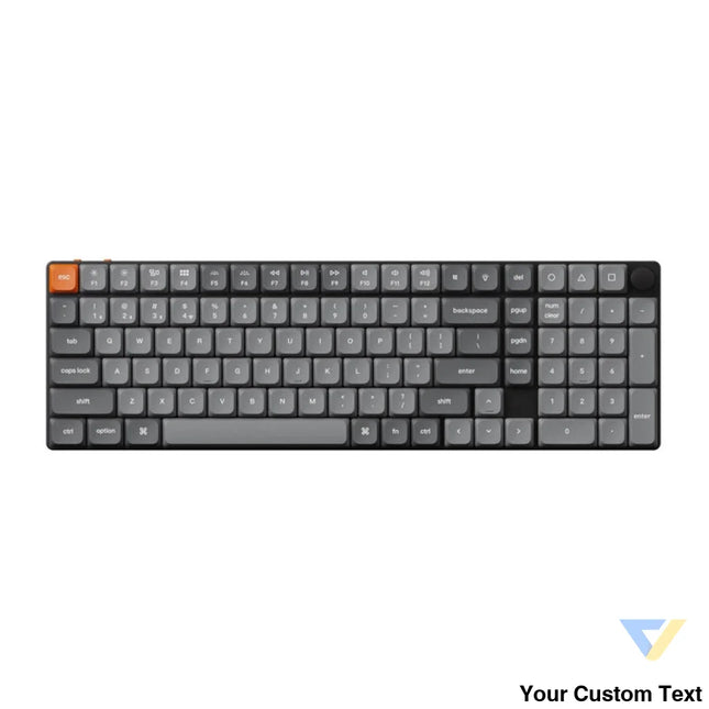 Keychron K17 Max RGB Brown Switch Wireless Low Profile Keyboard (Black) [K17M H3]. Wireless