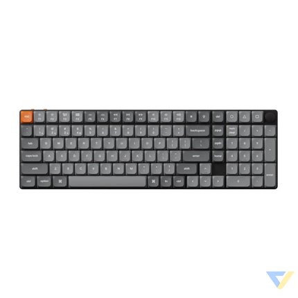 Keychron K17 Max RGB Brown Switch Wireless Low Profile Keyboard (Black) [K17M H3]. Wireless