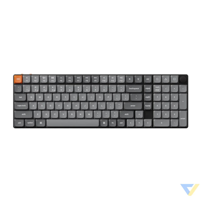 Keychron K17 Max RGB Brown Switch Wireless Low Profile Keyboard (Black) [K17M H3]. Wireless