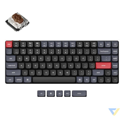 Keychron K3 Pro Brown Switch Wireless Low Profile Mechanical Keyboard (Black) [K3P A3]. Wireless