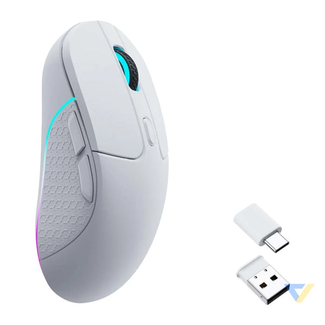 Keychron M3 RGB 1000Hz Wireless Gaming Mouse (White) [M3 A3]. Wireless