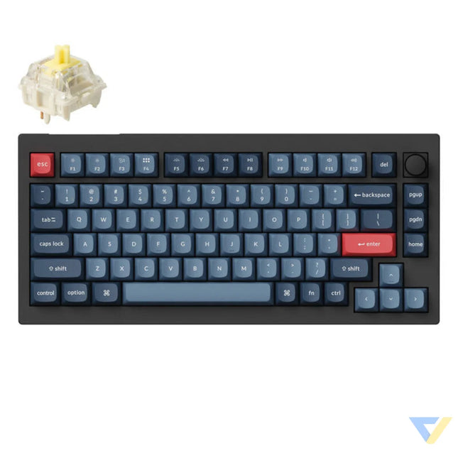 Keychron V1 Max RGB Banana Switch Wireless Mechanical Keyboard (Black) [V1M D4]. Wireless