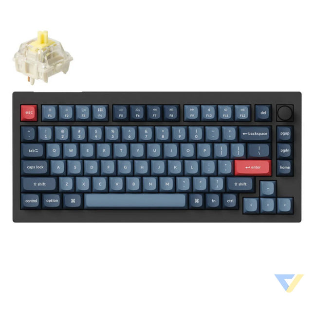 Keychron V1 Max RGB Banana Switch Wireless Mechanical Keyboard (Black) [V1M D4]. Wireless