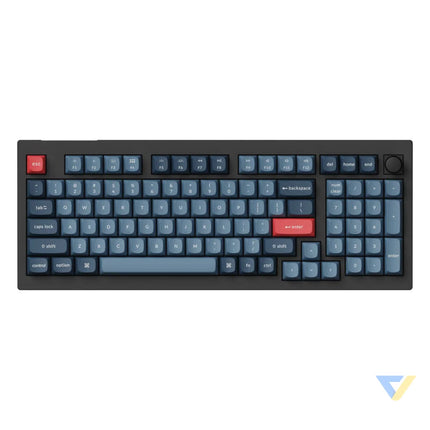 Keychron V5 Max QMK/VIA RGB Knob Red Switch Wireless Mechanical Keyboard (black) Wireless