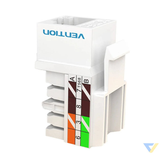 Keystone Jack Coupler Cat.5E UTP 180 Degree Vention IPBW0 White Other