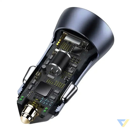Ładowarka samochodowa Baseus Golden Contactor Pro USB + USB C QC4.0 + PD SCP 40W (szara) + kabel USB do USB C 1m