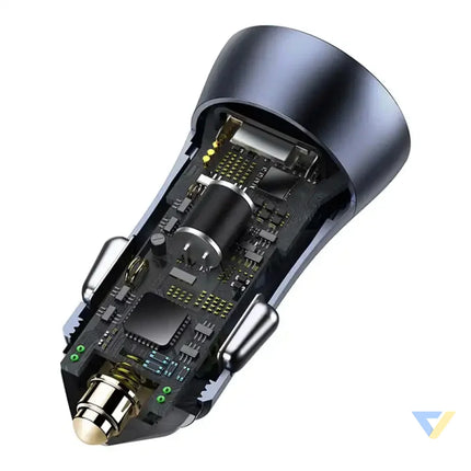 Ładowarka samochodowa Baseus Golden Contactor Pro USB + USB C QC4.0 + PD SCP 40W (szara) + kabel USB do USB C 1m