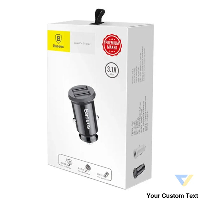 Ładowarka samochodowa Baseus Grain 2x USB 5V 3.1A (czarna) Car chargers