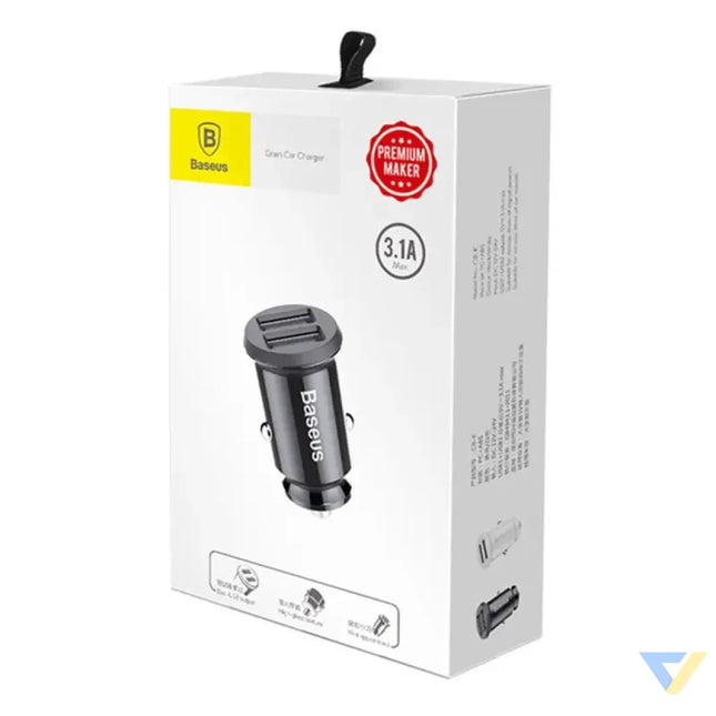 Ładowarka samochodowa Baseus Grain 2x USB 5V 3.1A (czarna) Car chargers