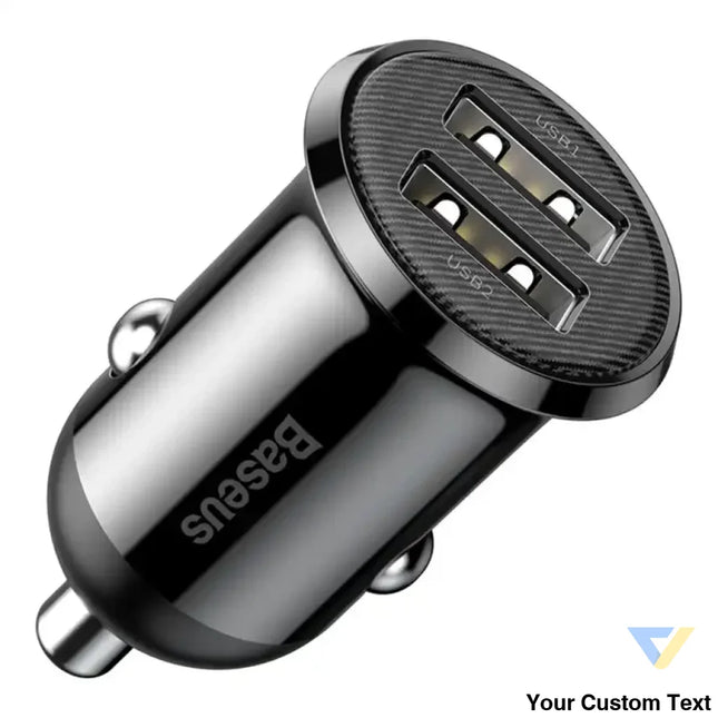 Ładowarka samochodowa Baseus Grain Pro 2x USB 4.8A (czarna) Car chargers