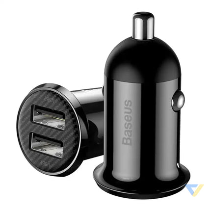 Ładowarka samochodowa Baseus Grain Pro 2x USB 4.8A (czarna) Car chargers