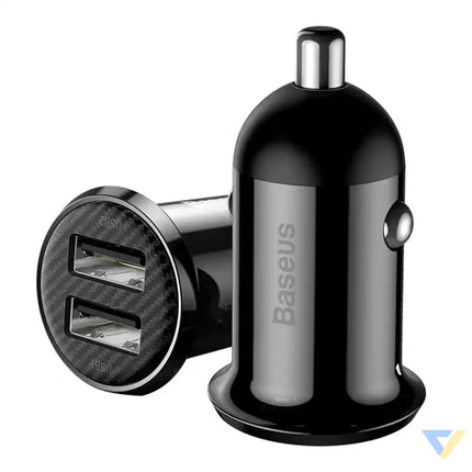 Ładowarka samochodowa Baseus Grain Pro 2x USB 4.8A (czarna) Car chargers
