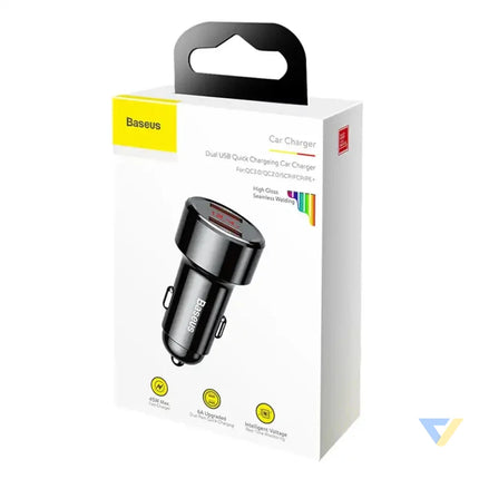 Ładowarka samochodowa Baseus Magic 2x USB QC 3.0 45W (czarna) Car chargers