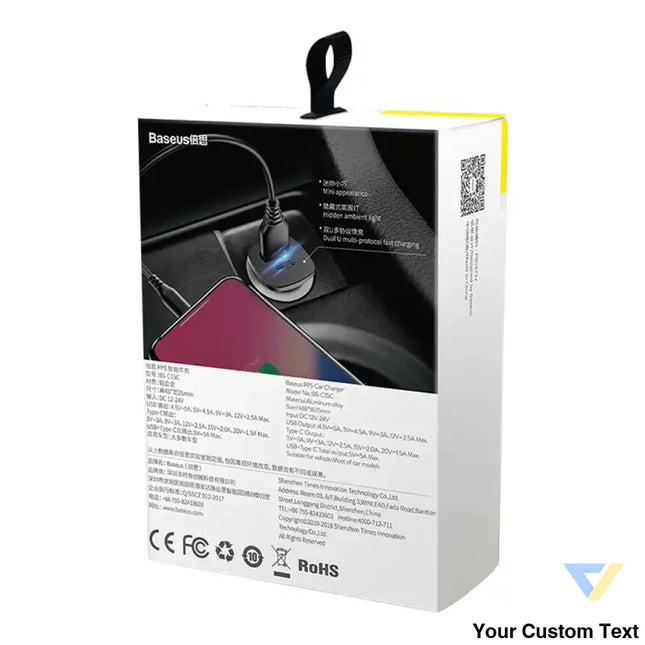 Ładowarka samochodowa Baseus Square PPS QC4.0 / PD3.0 5A 30W (czarna) Car chargers
