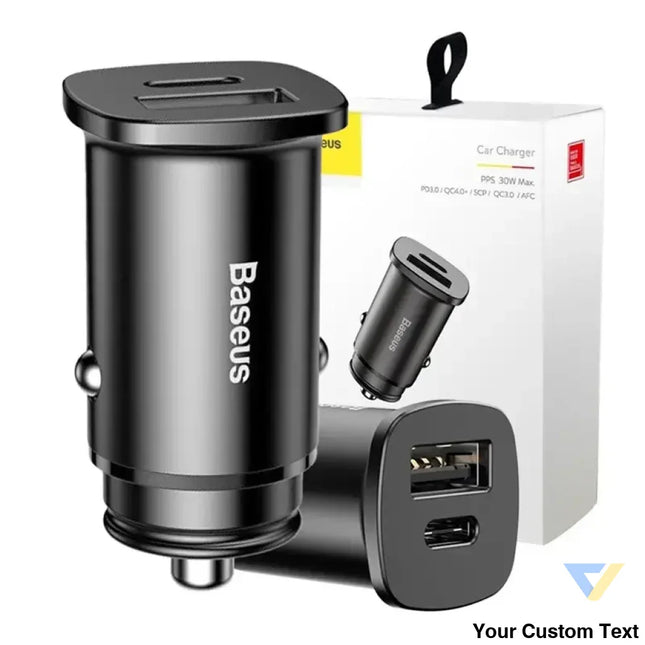 Ładowarka samochodowa Baseus Square PPS QC4.0 / PD3.0 5A 30W (czarna) Car chargers