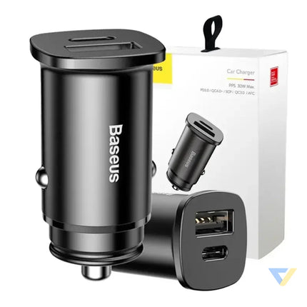 Ładowarka samochodowa Baseus Square PPS QC4.0 / PD3.0 5A 30W (czarna) Car chargers