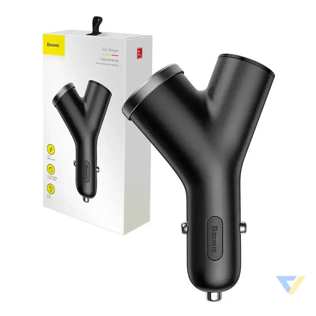 Ładowarka samochodowa Baseus Y Type 2xUSB 3,4A 40W (czarna) Car chargers