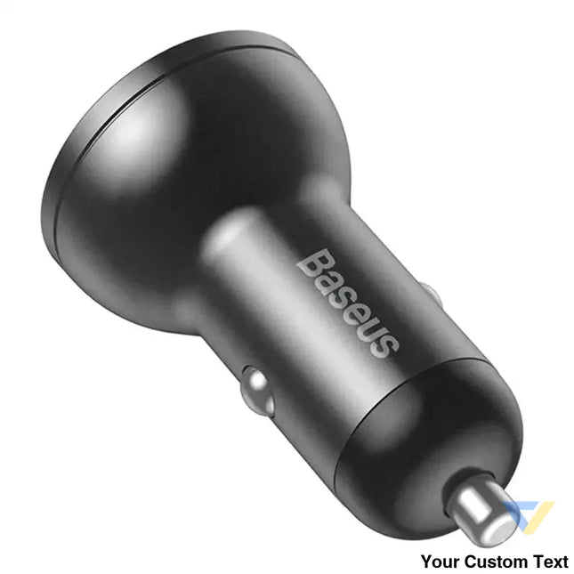 Ładowarka samochodowa Baseus z wyświetlaczem 2x USB 4,8A 24W (szara) Car chargers