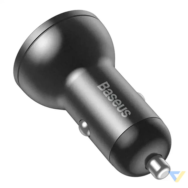Ładowarka samochodowa Baseus z wyświetlaczem 2x USB 4,8A 24W (szara) Car chargers