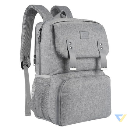 Laptop Backpack / Lunch Bag 15.6’’ Matein 1161 USB Grey Bags cases backpacks